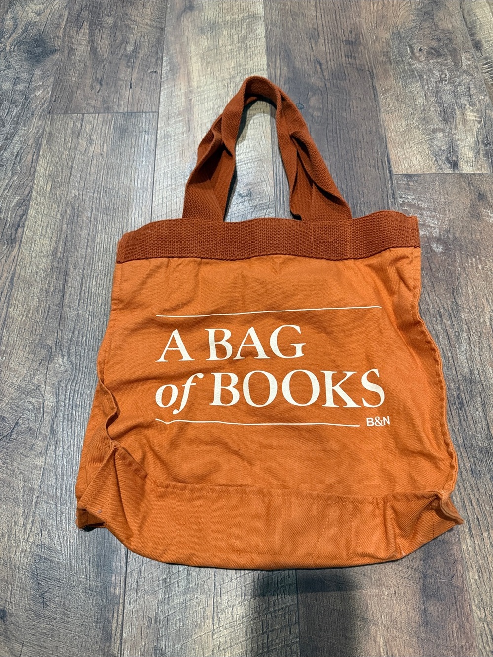 Barnes & Noble Rust Orange Tote Bag - A Bag of Books